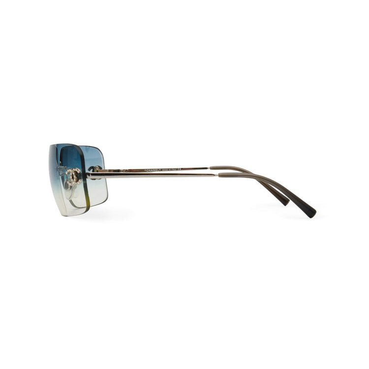 Chanel Rimless Rhinestone Sunglasses