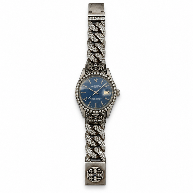 Rolex x Loree Rodkin luxury watch featuring a sleek design with gold accents and elegant craftsmanship.