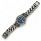Rolex x Loree Rodkin watch with a sleek design, featuring a stainless steel band and detailed dial, showcasing luxury craftsmanship.
