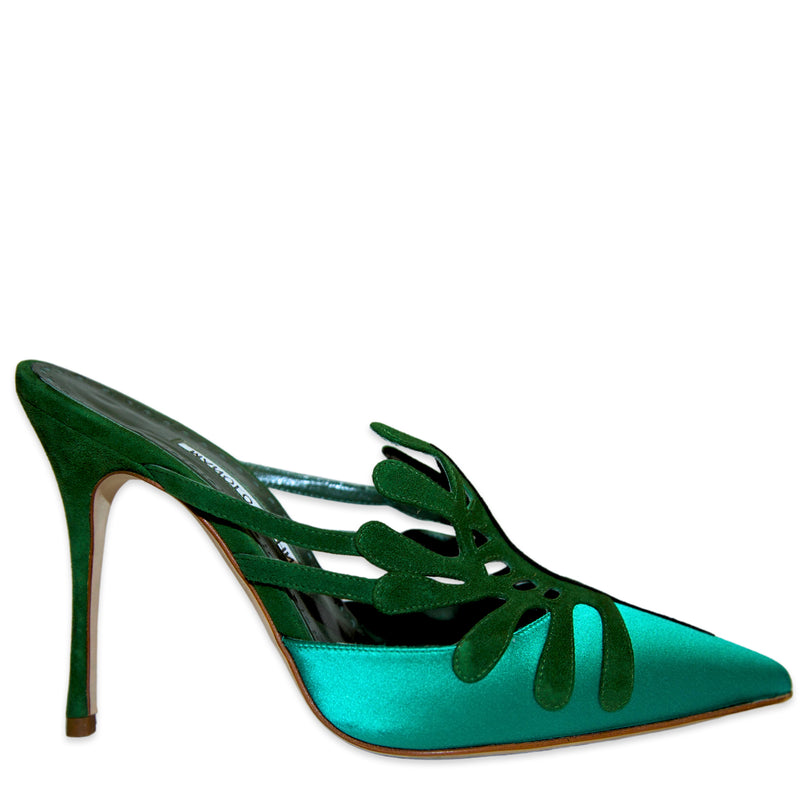 Manolo Blahnik Monstera Romanus Pumps