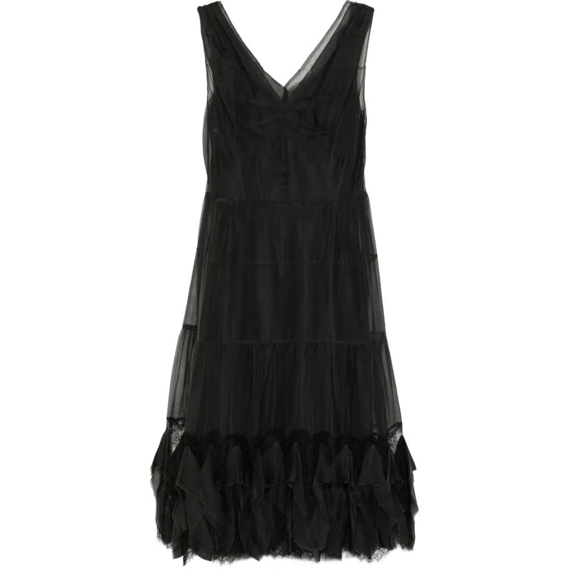 Elegant ruffled silk dress by Other Designers, showcasing flowing fabric and stylish design perfect for formal occasions.