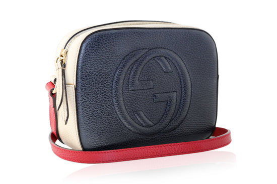 Tricolor Leather Soho Disco Crossbody Bag