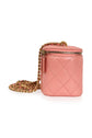 Vanity Case Pink Leather Handbag