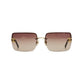Rimless Rhinestone Sunglasses