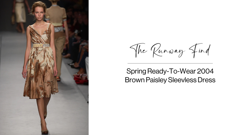 Spring 2004 Brown Paisley Sleevless Dress