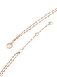 Cartier 18K tricolor yellow, white, and rose gold Trinity mini pendant necklace suspended on a double chain with a lobster clasp.