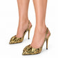 Valentino Atelier 03 Rose Edition metallic slingback pumps in gold with pointed toes and elegant design.
