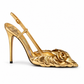 Valentino Atelier 03 Rose Edition metallic slingback pumps featuring a sleek design and elegant heel, perfect for stylish occasions.