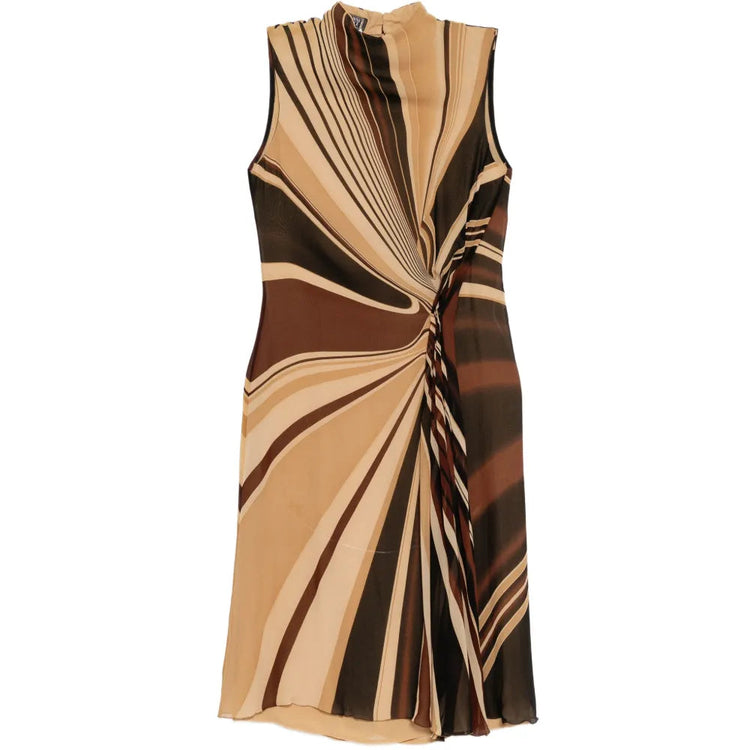 Versace 2000 Geometric Print Dress