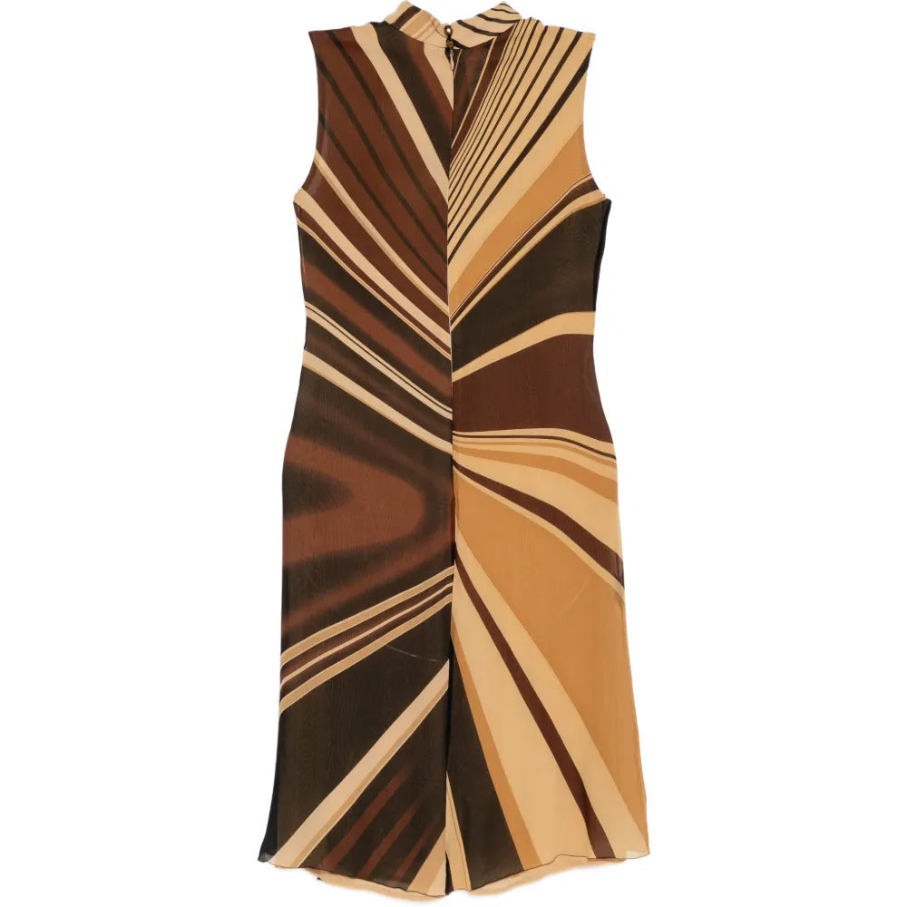 Versace 2000 Geometric Print Dress