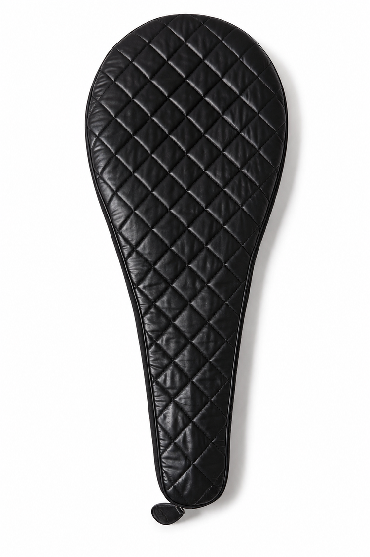 Vintage Chanel CC Tennis Racket with Original Quilted Leatherette Case