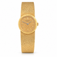 Vintage Patek Philippe Ellipse Reference 4139/1 ladies’ 18K gold manual-wind bracelet watch with textured dial, hammered bezel and integral woven gold bracelet.