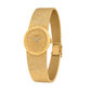 Vintage Patek Philippe Ellipse 4139/1 18K gold ladies bracelet watch with a sleek, classic round dial and elegant design.