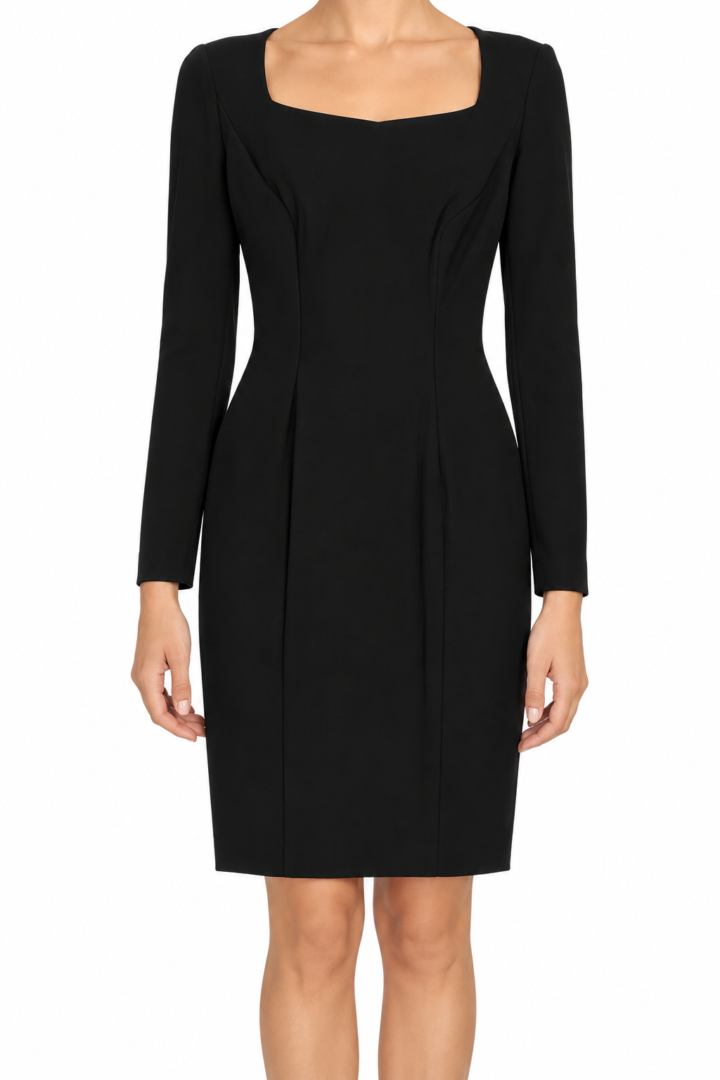 Vintage black mini dress by John Galliano, 1990s designer dress with sleek fit and classic style, perfect for retro fashion.