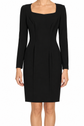 Vintage black mini dress by John Galliano, 1990s designer dress with sleek fit and classic style, perfect for retro fashion.