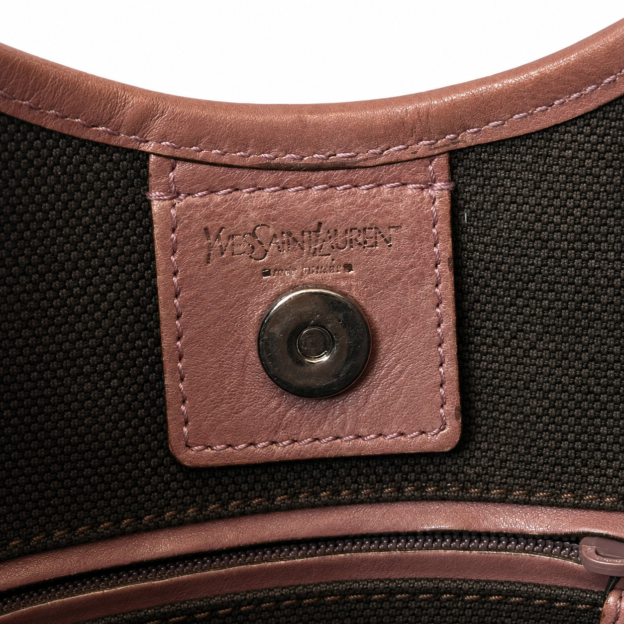 Saint Laurent Mombasa medium shoulder bag in leather, featuring a structured design and top handle with gold-tone hardware.