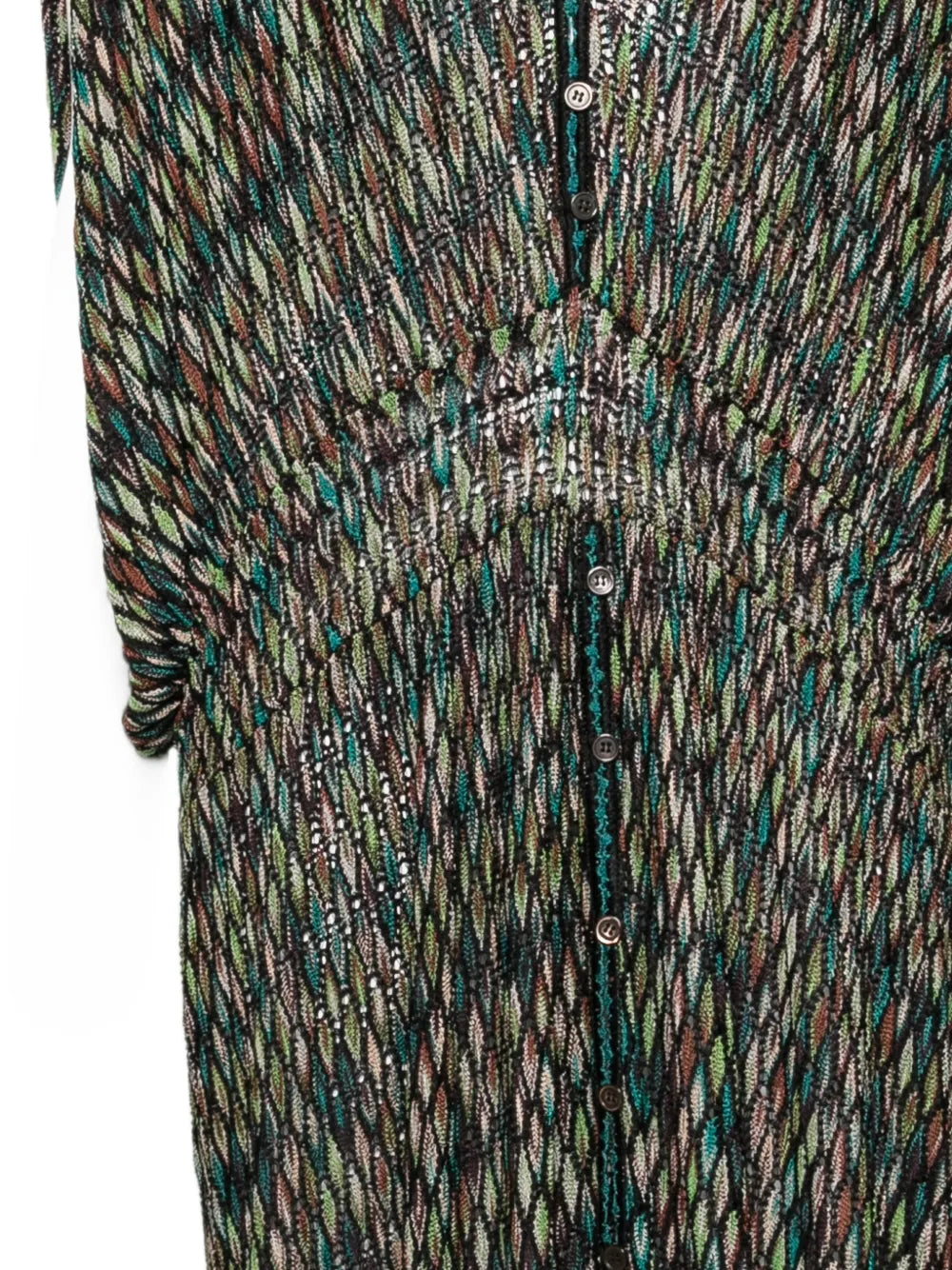 Pre-owned MISSONI zigzag beach dress with colorful patterns, lightweight fabric, and a relaxed fit perfect for summer seaside wear.