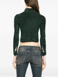 Green Suede Biker Jacket