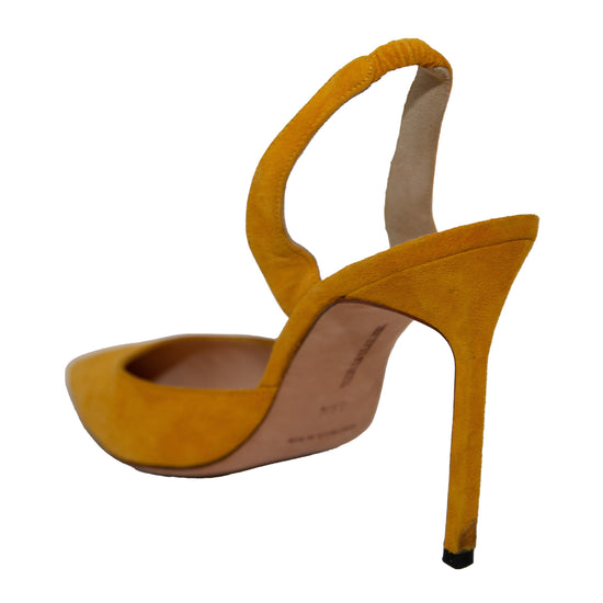 Manolo Blahnik Mustard Yellow Slingbacks