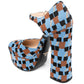 Jacquard Damier Platform Heels