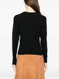 Gold-Embellished Black Knit Sweater