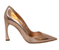 Pointed-Toe Leather Pumps