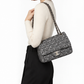 Chanel silver tweed sequins jumbo double flap shoulder bag with silver chain strap and classic quilted design.