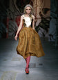 Sleeveless Golden Leather Buttoned Vest