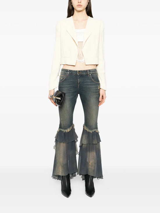 Cropped Cream Blazer
