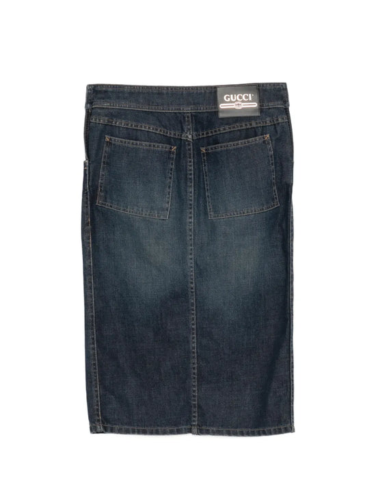 Pencil Denim Skirt