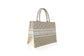 Medium Dior Book Tote White and Gold