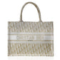 Medium Dior Book Tote White and Gold