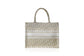 Medium Dior Book Tote White and Gold