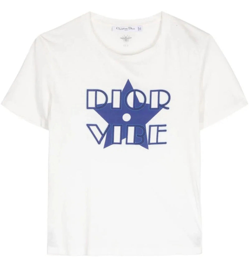 Dior Graphic Print White Top