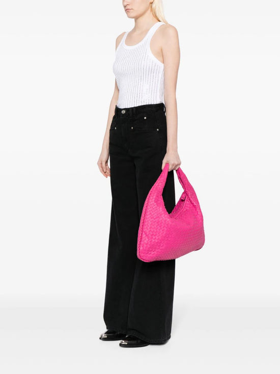Intrecciato Leather Pink Handbag