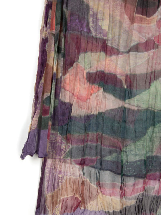 Pleated Silk Scarf