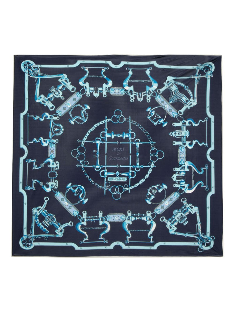 Mors et Gourmettes silk scarf