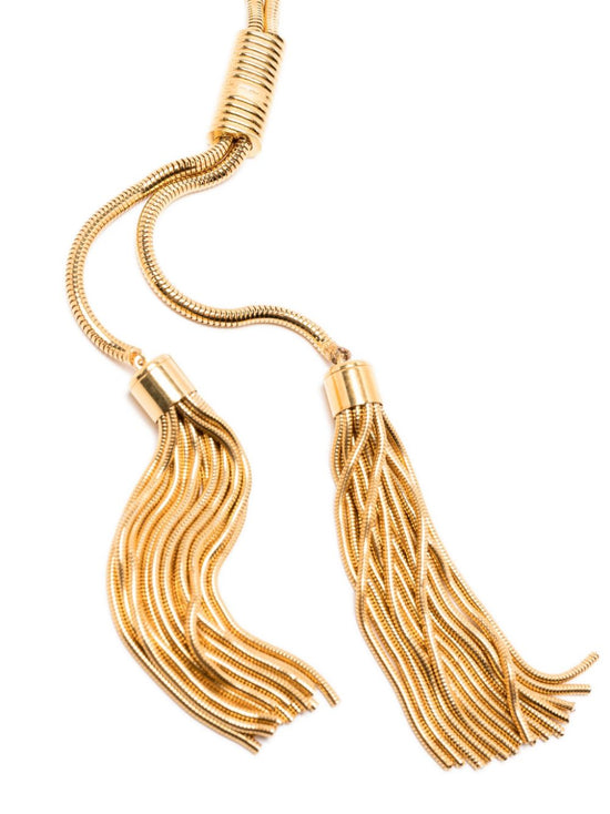 Gold Tone Tassel Necklace