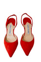 Manolo Blahnik Red Orange Slingback