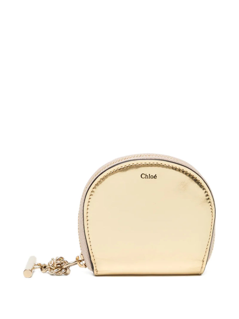 Gold Metallic Coin Purse w/ Mirror