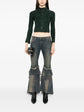 Green Suede Biker Jacket