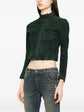 Green Suede Biker Jacket