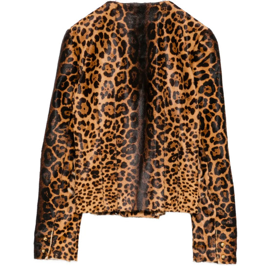 Leopard Print Ponyhair Jacket