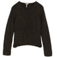 Brown Ribbed Knit Jumper