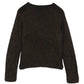 Brown Ribbed Knit Jumper