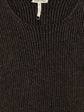 Brown Ribbed Knit Jumper