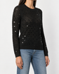 Louis Vuitton black sequin embellished top with shimmering details, stylish and elegant women’s fashion top.