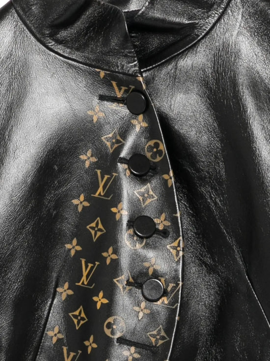 Black Monogram Leather Jacket