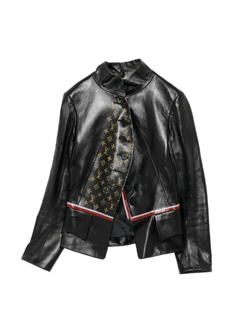Black Monogram Leather Jacket