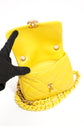 Candy Chain CC Yellow Mini Square Flap Bag